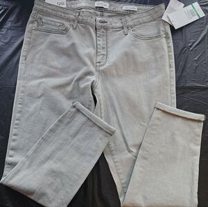 Olive Calvin Klein Rolled Crop Skinny Jeans